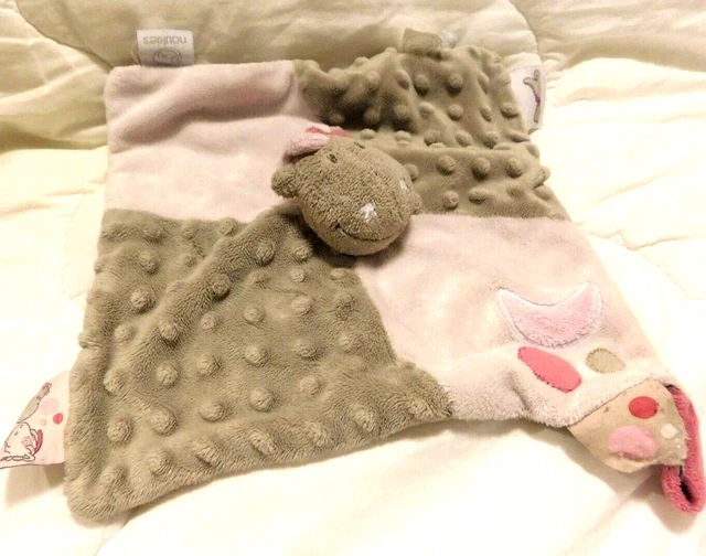 DOUDOU PLAT NOUKIE'S DRAGON  Rose gris taupe beige lune rond tbe