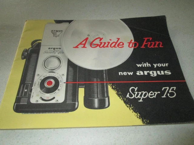 Manual De Instrucciones Para Cámara Argus Super 75 De Colección - Buen Estado