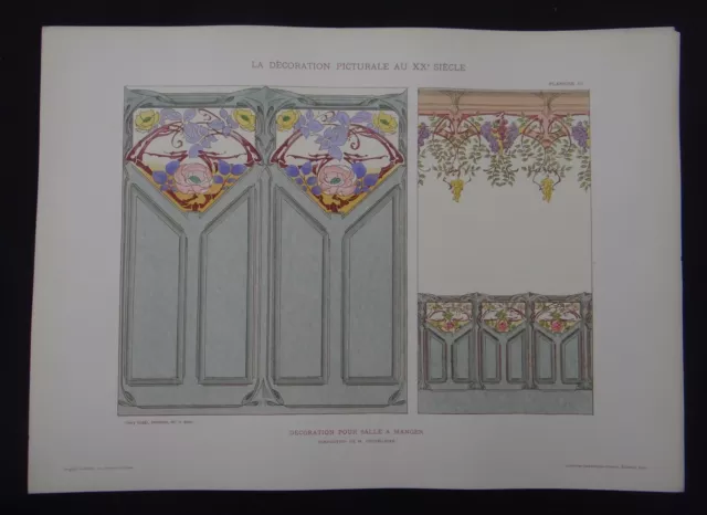 PLANCHE 40 DECORATION PICTURALE Salle à manger Cruveilhier Jugendstil