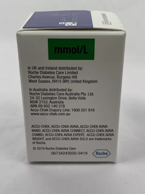 Accu-Check Aviva Test Strips 1 Box 50 Diabetic Diabetes Blood Glucose 31-07-24 2