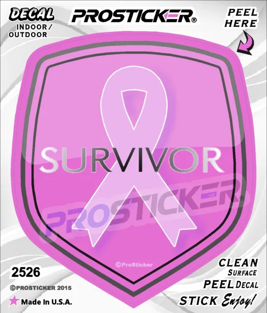 ProSticker 2526 (One) 4" Breast Cancer Survivor Series  Decal Sticker