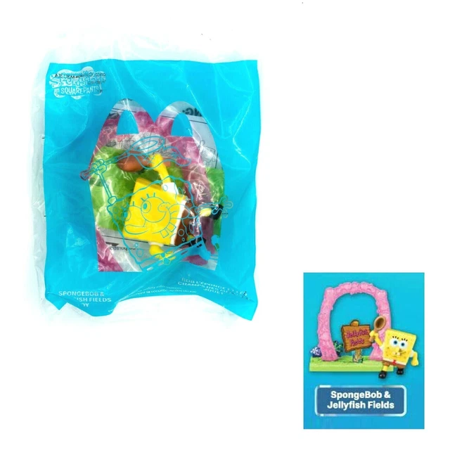 MCDONALD'S SPONGEBOB HAPPY Meal Toy SpongeBob and Jellyfish Fields2021