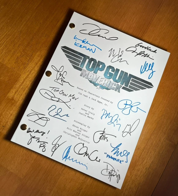 TOP GUN MAVERICK Script CastSigned Autograph Reprints 169 Pages 32