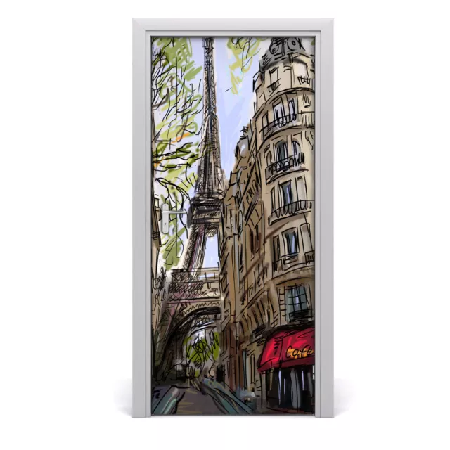 Pegatinas Para Puertas de Autoadhesivo Murales  95x205 cm Torre Eiffel adhesiva