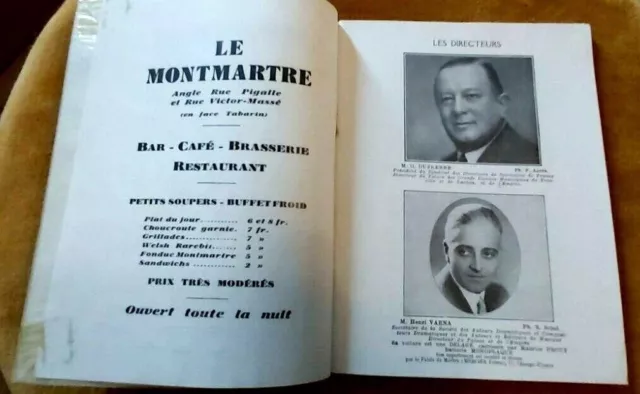 Programme CASINO DE PARIS 1931 LA REVUE PARIS QUI BRILLE MISTINGUETT ZIG H VARNA 3