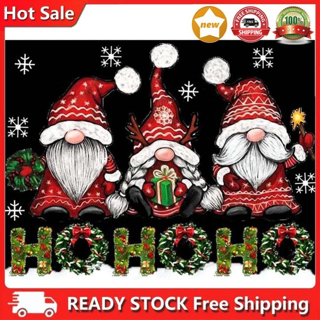 5D DIY Full Round Drill Diamond Painting Kit Christmas Dwarf Wall Art Craft Gift