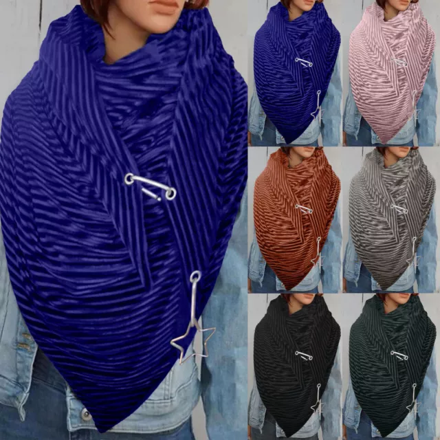 Women Solid Scarf Fashion Retro Female Multi-Purpose Shawl Scarf