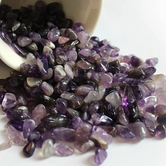 100g Lot Natural Amethyst Quartz Crushed Stone Crystal Rough Healing Specimen