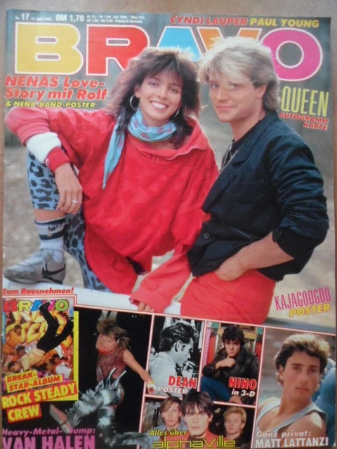 BRAVO 17- 1984 Nena QUEEN Kajas James Dean Rock Steady Crew Alphaville Van Halen