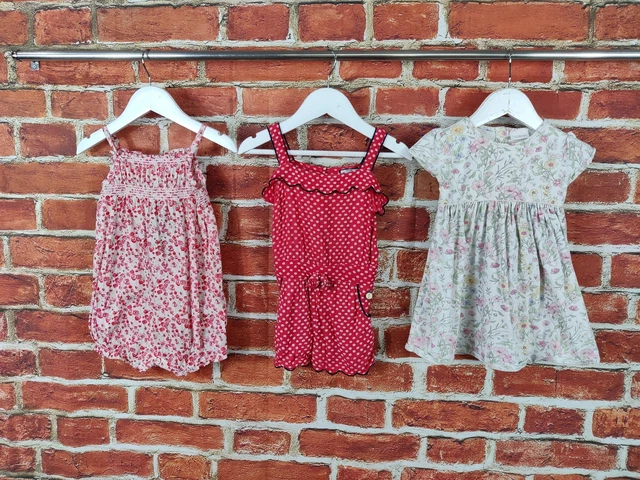Baby Girls Bundle Age 12-18 Months Next H&M J Junior Romper Playsuit Dress 86Cm