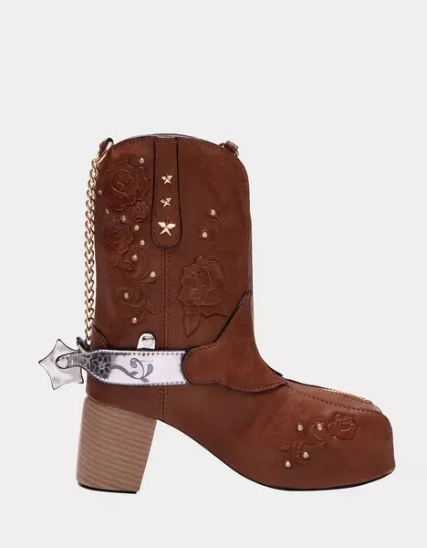 Betsey Johnson Kitsch Giddy Up Cowboy Crossbody Bag Boot New Sealed