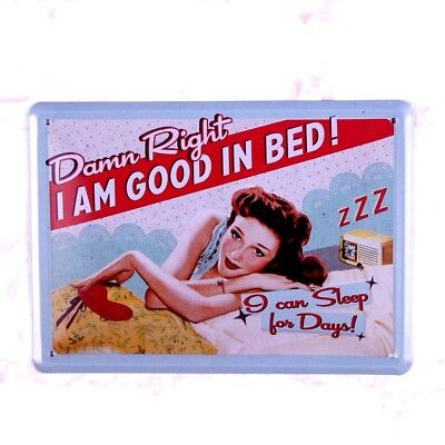 Pin Up Lady Plate Retro Tin Metal Sign Home Pub Bar Wall Decoration