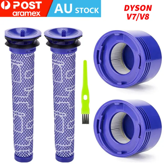 2x Pre & Post HEPA Filter For Dyson V8 V7 Animal Absolute Vacuum Replacement