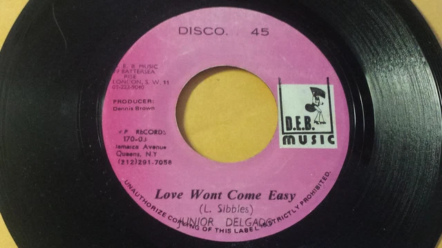JUNIOR DELGADO - Love Won't Come Easy / Famine [ D. E. B.