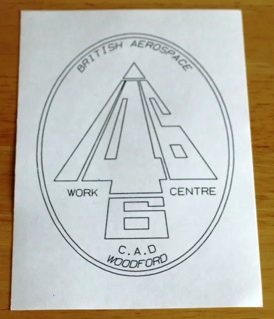 BAe British Aerospace 146 Work Centre Woodford Sticker