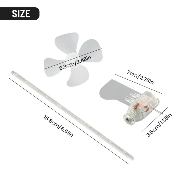 PAGJHRFJG Kit de Générateur D'Éolienne DIY Générateur DC 0,1 V-3 V avec Lames de Support Moteur sans Balais Mini Générateur de Dynamo Enseignement
