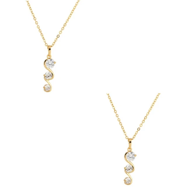2 pcs Halskette Zarte Charming Mode Hängen Anhänger Frauen Drehmoment Für Damen