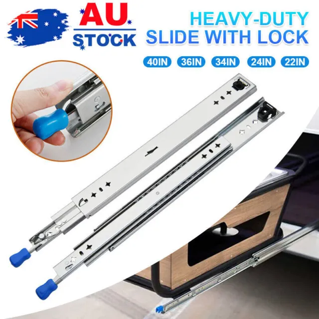 Heavy Duty Drawer Slides Runners Soft Close Ball Bearing Rail Trailer Draw Track