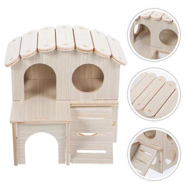 Hamsterkäfig Hölzern Kleines Haustierhaus Hamsterversteck Holz