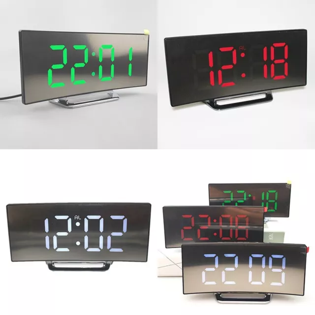 Stylish Electronic Alarm Clock with Power off Memory and Bright LED Display
