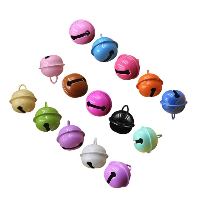 48 piezas campanas redondas de colores hágalo usted mismo joyería accesorios campanas pintadas campana creativa
