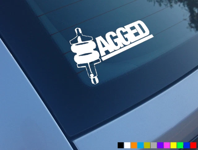 Sticker Air Ride BAGGED CAR STICKERS Air Ride Suspension Funny Jdm Dub Slammed Low ...