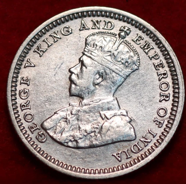Uncirculated 1932 Hong Kong 5 Cents Silver Foreign Coin