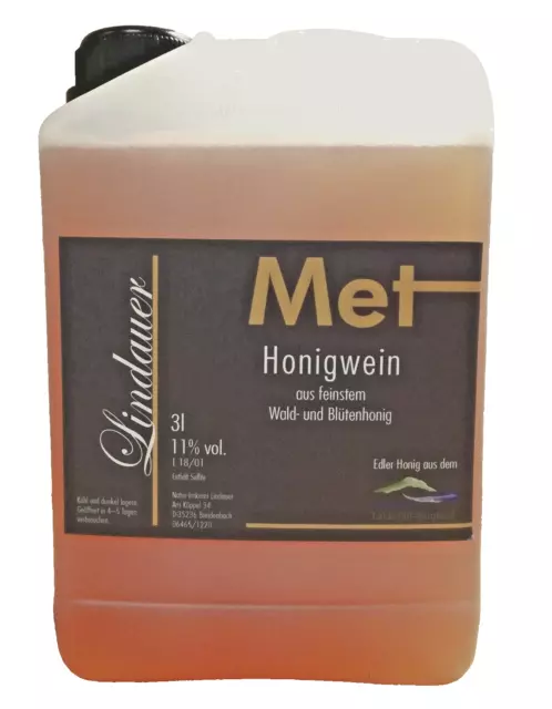 Lindauer MET - Honigwein lieblich, 3 Liter,  11% vol., aus eigener Imkerei