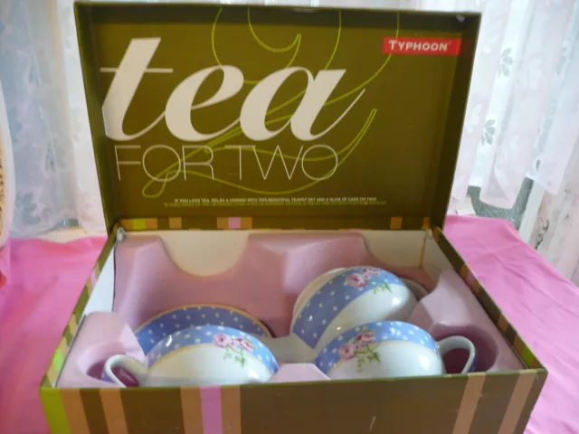 Tea For Two Cups and Saucers Typhoo