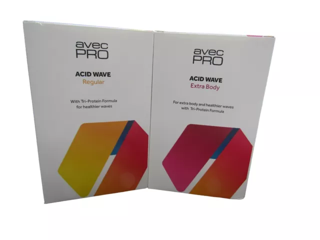 Avec Pro Acid Wave Perms - 2 Hair Types - Free Perm Kit Papers Cap Neck Wool 2
