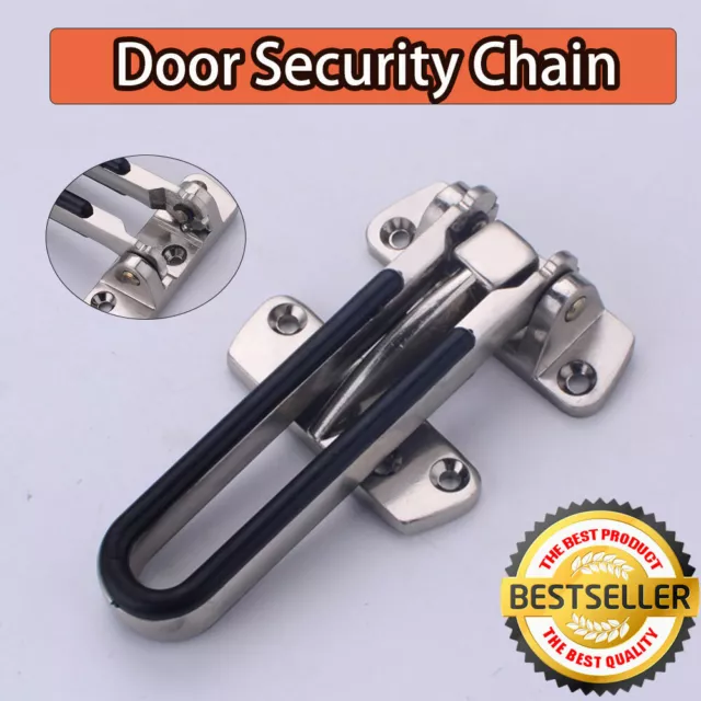 Heavy Duty Door Guard Restrictor Security Catch Strong Safety Lock Chain