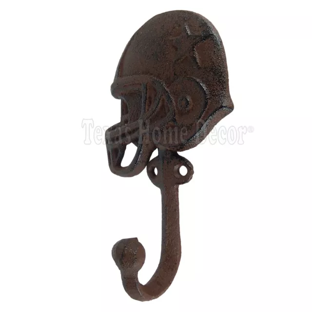 Dallas Cowboys Key Hook Helmet Star Coat Towel Hanger Rustic Cast Iron NFL