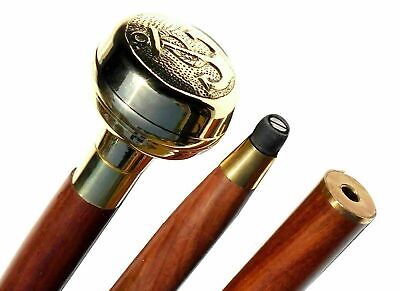 Victorian Brass Top Anchor Head Handle Designer Style Wooden Walking Stick Cane