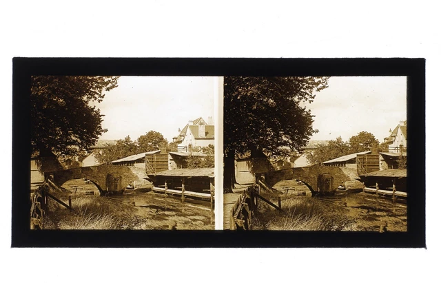 Charters L'Eure Vieux Pont France Photo Stereo Glass Plate 