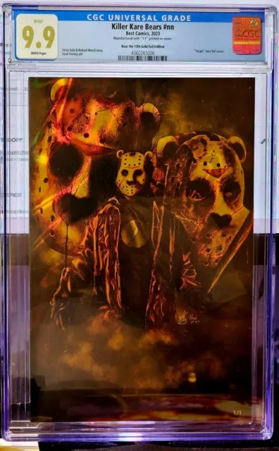 Killer Kare Bears Friday the 13th Jason Homage Virgin Gold lava foil 1/1 CGC 9.9