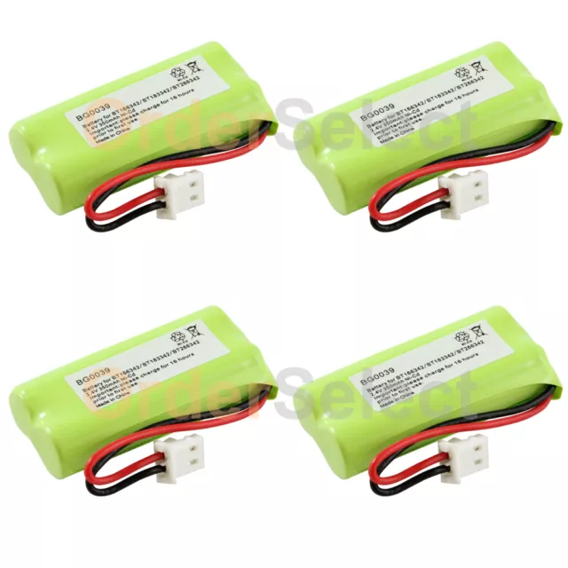 4 Rechargeable Home Phone Battery for AT&T BT166342 BT266342 TL32100 TL90070 HOT