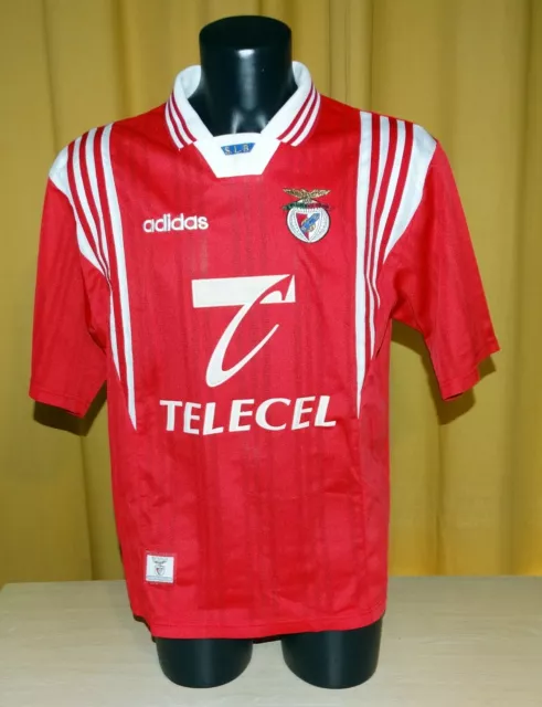 MAGLIA SL BENFICA 1997 1998 Adidas TELECEL shirt malha vintage N0