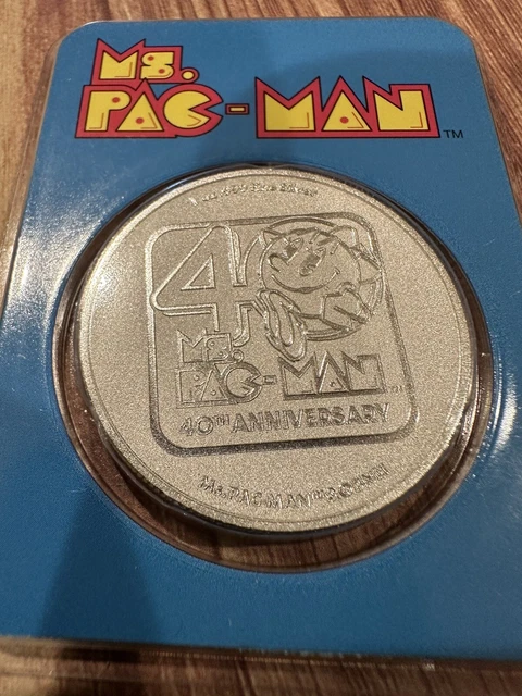 2021 Ms PAC-MAN 40th Anniversary 1 oz .999 Silver 2$ Coin Niue In TEP PACMAN