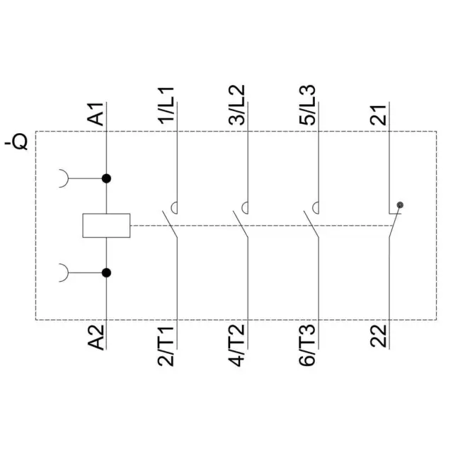 Siemens 3RT2016-1AP02 Contattore 3 NA 4 kW 230 V/AC 9 A con contatto ausiliario 3