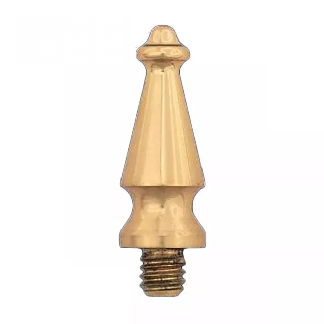 Door Hinges Bright Solid Brass Med Spire Hinge Finial Pair | Renovator's Supply