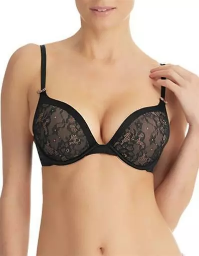 DKNY 458247 Fusion Plunge Molded Underwire Push-Up Bra  MSRP $44