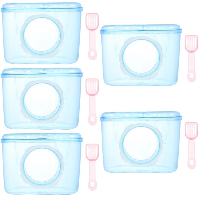 Set 5 Hamster Cage Bathroom Chinchilla Bath House Pet Bathroom Small Animals