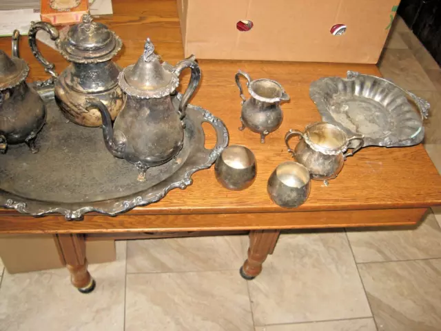 Plates/Platters/Trays, Silver Plate, Silver, Antiques - PicClick UK