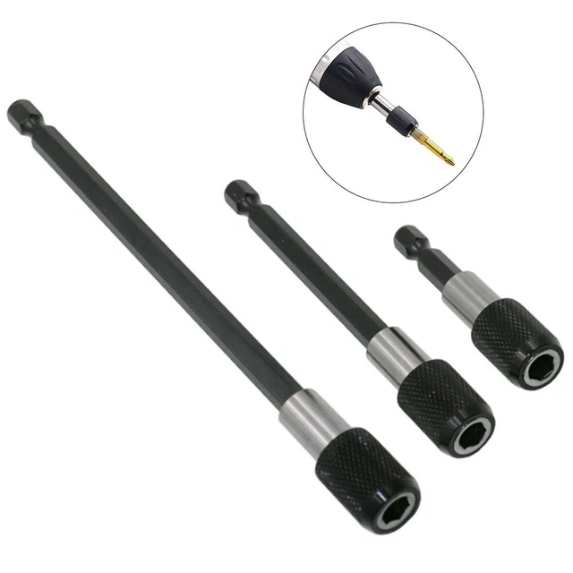 Lot De 2 Extensions Flexibles Pour Perceuse - Longueur 30 Cm - Tête Hexagonale 6,3 Mm - Pour Espaces Restreints