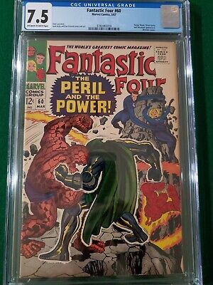 Fantastic Four #60 CGC 7.5 Marvel 1967 Classic Thing vs Doctor Doom cover Kirby