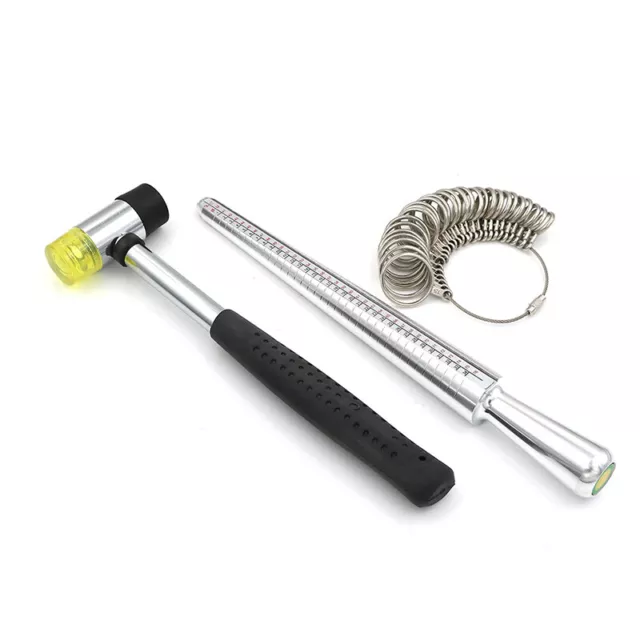 Ring sizer finger guage mandrel finger sizing measure stick standard tool met BH