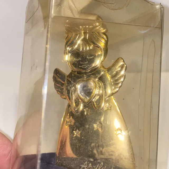 VINTAGE GLORIA DUCHIN April Birthstone Jewel Gold Angel Ornament $14.99 ...