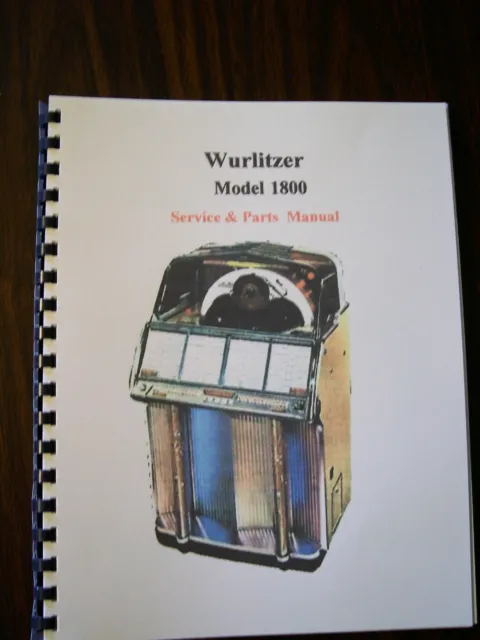 Wurlitzer Model 1800 Jukebox Manual