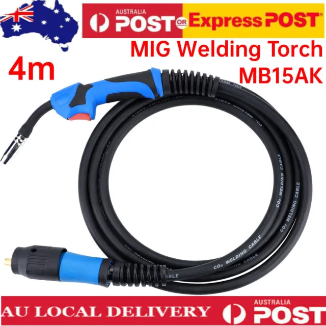 MB15AK MIG/MAG/CO2 Welding Torch Gun Gas Shielded Binzel Euro Connector 4M Cable