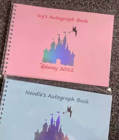 A5 Personalised Autograph Book Memory Signature Photo Holiday Disney Inspired